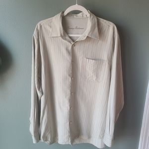Men's Tommy Bahama Silk Button Down Shirt, Size Large